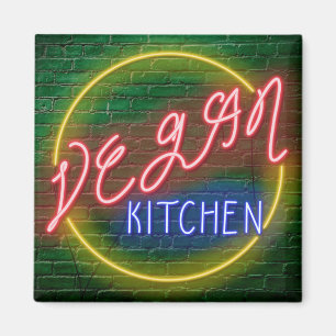 Aimant Panneau cuisine Neon Vegan