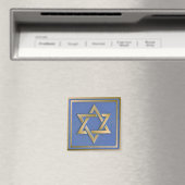 Aimant Panneau d'art en étoile de David bleu or (In Situ (Lave-vaisselle))