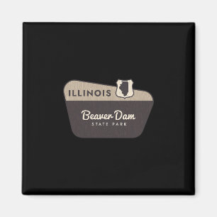 Aimant Panneau de bienvenue au Beaver Dam State Park Illi