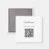 Aimant Panneau de bienvenue WIFI avec QR Code (Recto/Verso)
