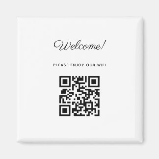 Aimant Panneau de bienvenue WIFI avec QR Code 