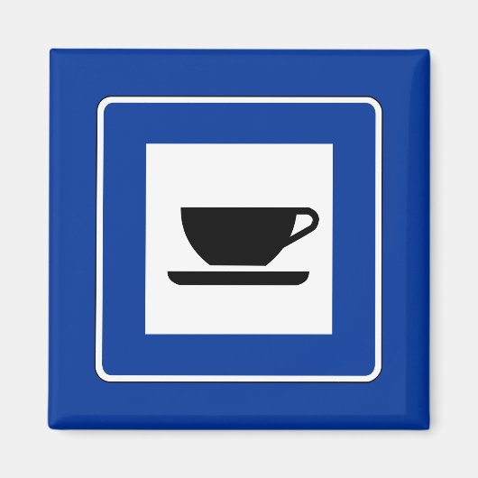 Aimant Panneau de circulation du café (Devant)