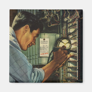 Aimant Panneau de disjoncteur électrique vintage