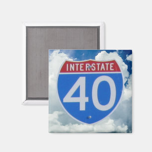 Aimant Panneau de l'Interstate 40