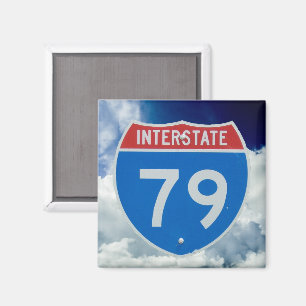 Aimant Panneau de l'Interstate 79, Panneau routier