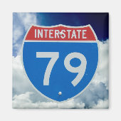Aimant Panneau de l'Interstate 79, Panneau routier (Devant)