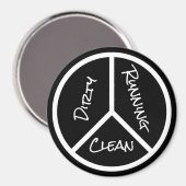 Aimant Panneau de Paix Nettoyer Lave-vaisselle à usage se (Recto/Verso)