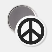 Aimant Panneau de Paix noir (Recto/Verso)