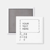 Aimant Panneau de protestation Bunny / Art texte ASCII pe (Recto/Verso)