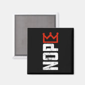 Aimant Panneau de protestation vintage No Kings Vertical  (Recto/Verso)
