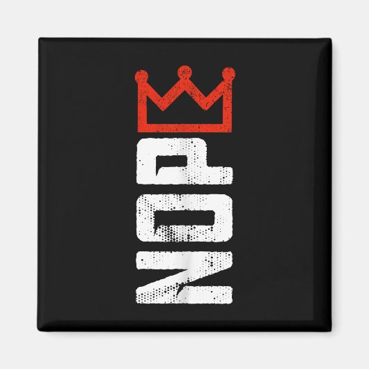 Aimant Panneau de protestation vintage No Kings Vertical  (Devant)