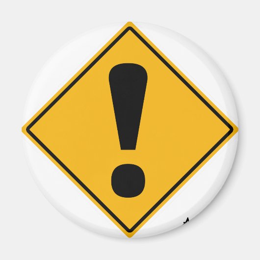 Aimant Panneau de route du point d'exclamation ! (Devant)