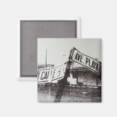 Aimant Panneau de rue noir et blanc (Recto/Verso)
