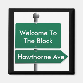 Aimant Panneau de rue personnalisé Voisin