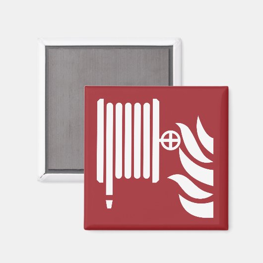 Aimant Panneau de sécurité de l'bobine de tuyau d'incendi (Recto/Verso)