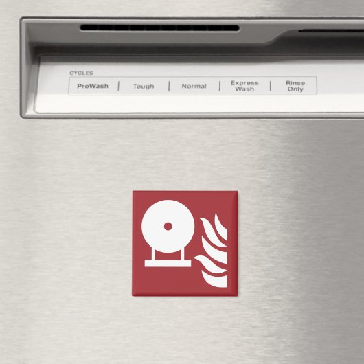 Aimant Panneau de sécurité de l'extincteur fixe (In Situ (Lave-vaisselle))