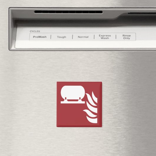 Aimant Panneau de sécurité d'installation d'un extincteur (In Situ (Lave-vaisselle))