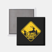 Aimant Panneau de signalisation de passage de cerfs Noël (Recto/Verso)