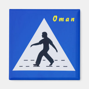Aimant Panneau de signalisation de passage piéton omanais