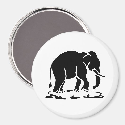 Aimant Panneau de trekking des éléphants asiatiques devan (Recto/Verso)