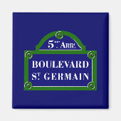 Aimant Panneau du boulevard Saint-Germain, Paris (Devant)