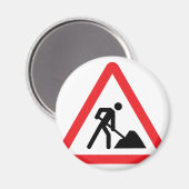 Aimant panneau du chantier de construction (Recto/Verso)