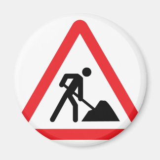 Aimant panneau du chantier de construction