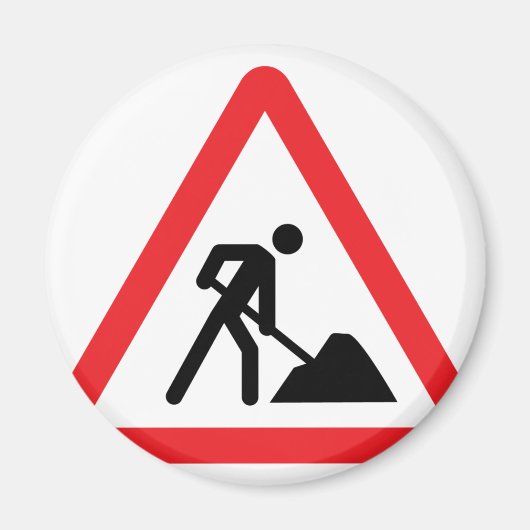 Aimant panneau du chantier de construction (Devant)