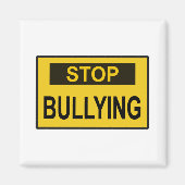 Aimant Panneau Halte au Harcèlement jaune (Devant)