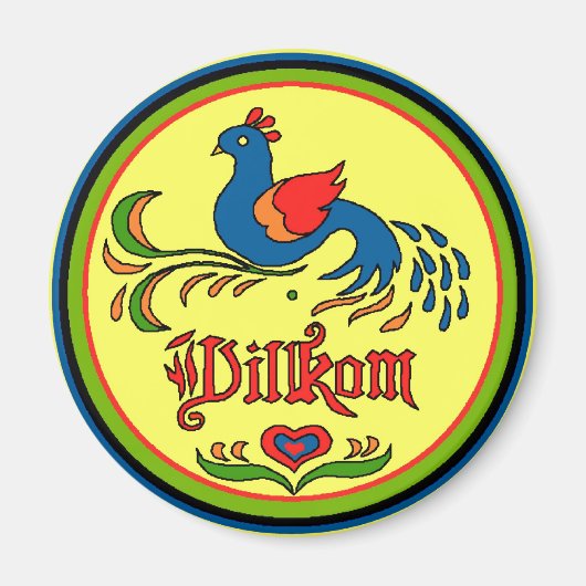 Aimant Panneau hexadécimal Bienvenue Oiseau (Devant)