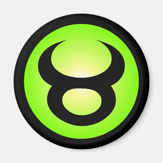Aimant Panneau Horoscope Taurus Vert soleil (Devant)