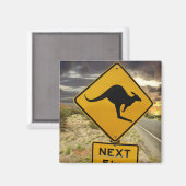 Aimant Panneau Kangaroo, Australie (Recto/Verso)
