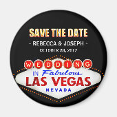 Aimant Panneau mariage à Las Vegas - Neon Enregistrer la (Devant)