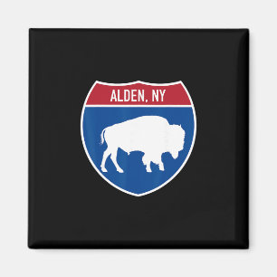Aimant Panneau routier Alden New York Buffalo Ny 