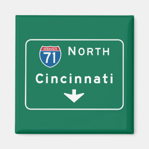 Aimant Panneau routier de Cincinnati, OH