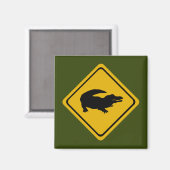 Aimant panneau routier de crocodile (Recto/Verso)