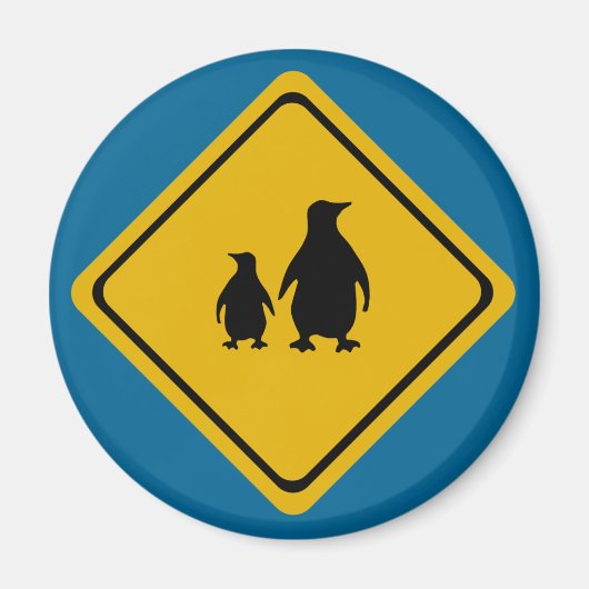 Aimant panneau routier de pingouin (Devant)