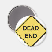 Aimant Panneau routier - Fin morte (Recto/Verso)