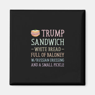 Aimant Panneau sandwich anti Trump drôle