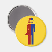 Aimant Panneau thaïlandais ⚠ toilettes Ladyboy ⚠ (Recto/Verso)