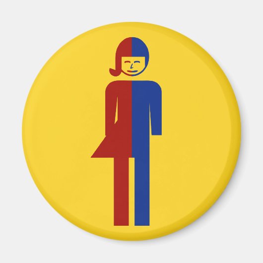 Aimant Panneau thaïlandais ⚠ toilettes Ladyboy ⚠ (Devant)