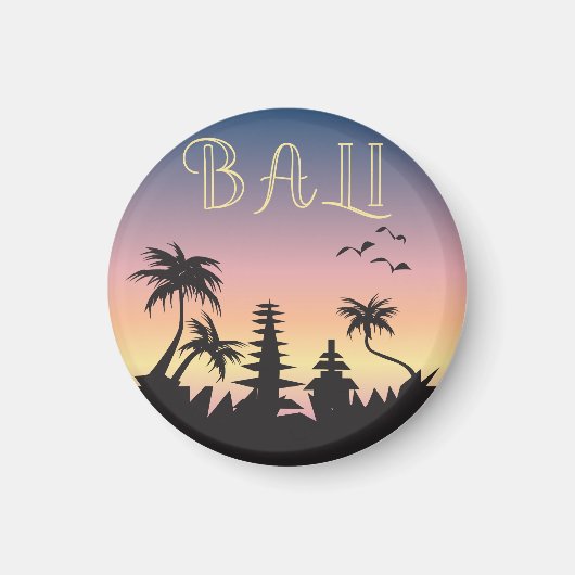 Aimant Panneau touristique de l'île de Bali (Devant)