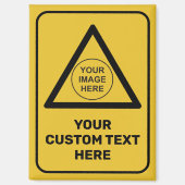 Aimant Panneau triangle d'avertissement personnalisé (Recto)