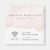 Aimant Panneau Wi-Fi couleur rose vif (Devant)