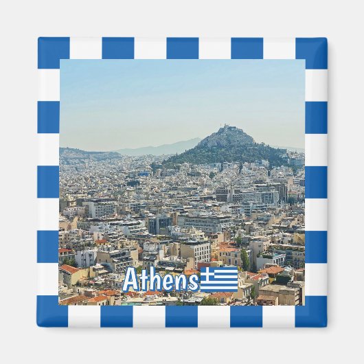 Aimant panorama d'Athènes, voyage (Devant)