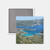 Aimant Panorama de l'île de Corfou voyage (Recto/Verso)