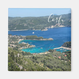 Aimant Panorama de l'île de Corfou voyage