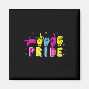Aimant Pansexual ASL Pride Pan Rainbow Sign Language sour