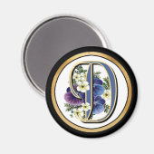 Aimant Pansy Prial peint à la main - D (Recto/Verso)