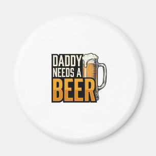 Aimant Papa a besoin d'une bière Vintage Engraving Shirt